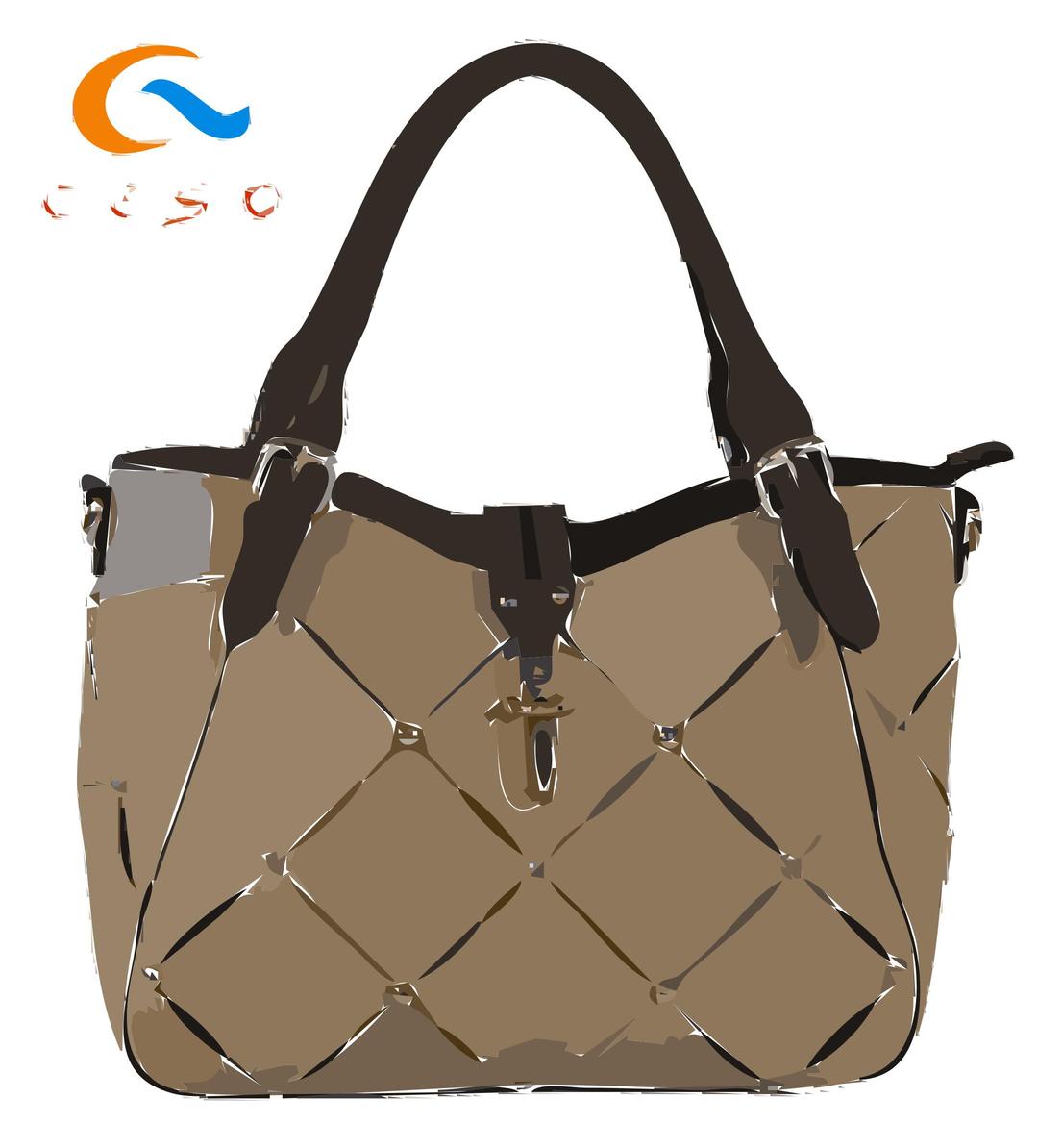 Crisscross Leather Bag with Logo png transparent