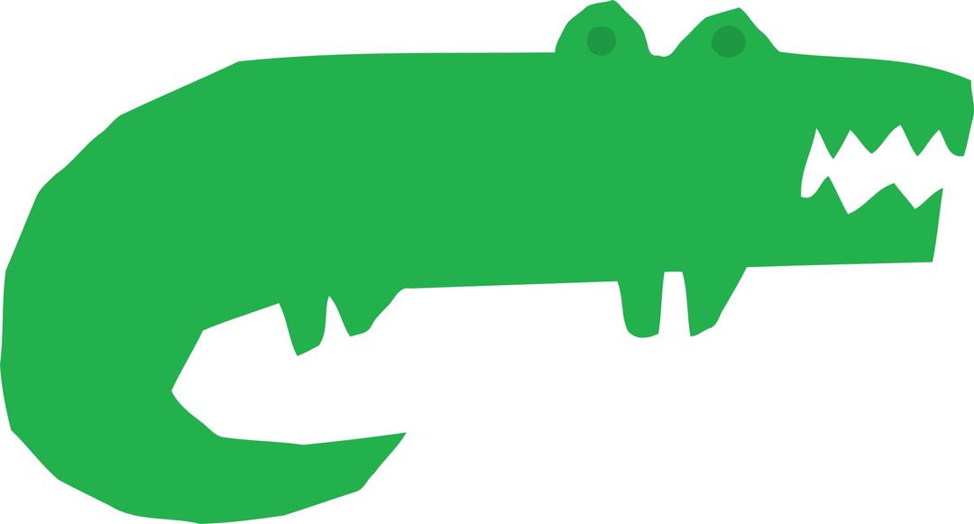 Crocodile vectorized png transparent