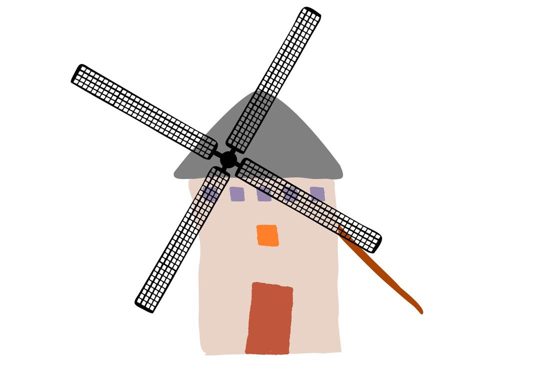 Crooked windmill 1 png transparent