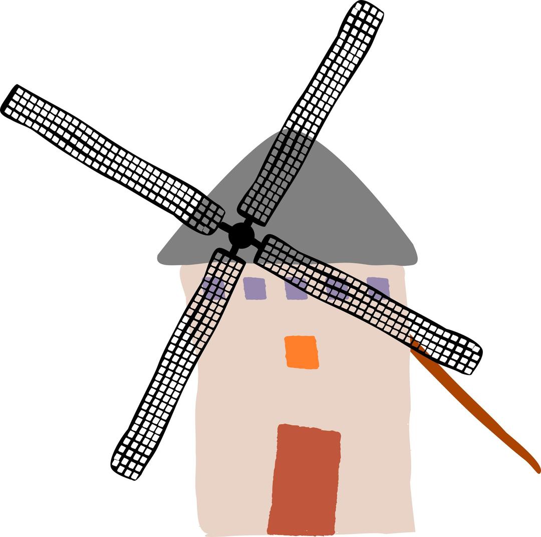 Crooked windmill 2 png transparent