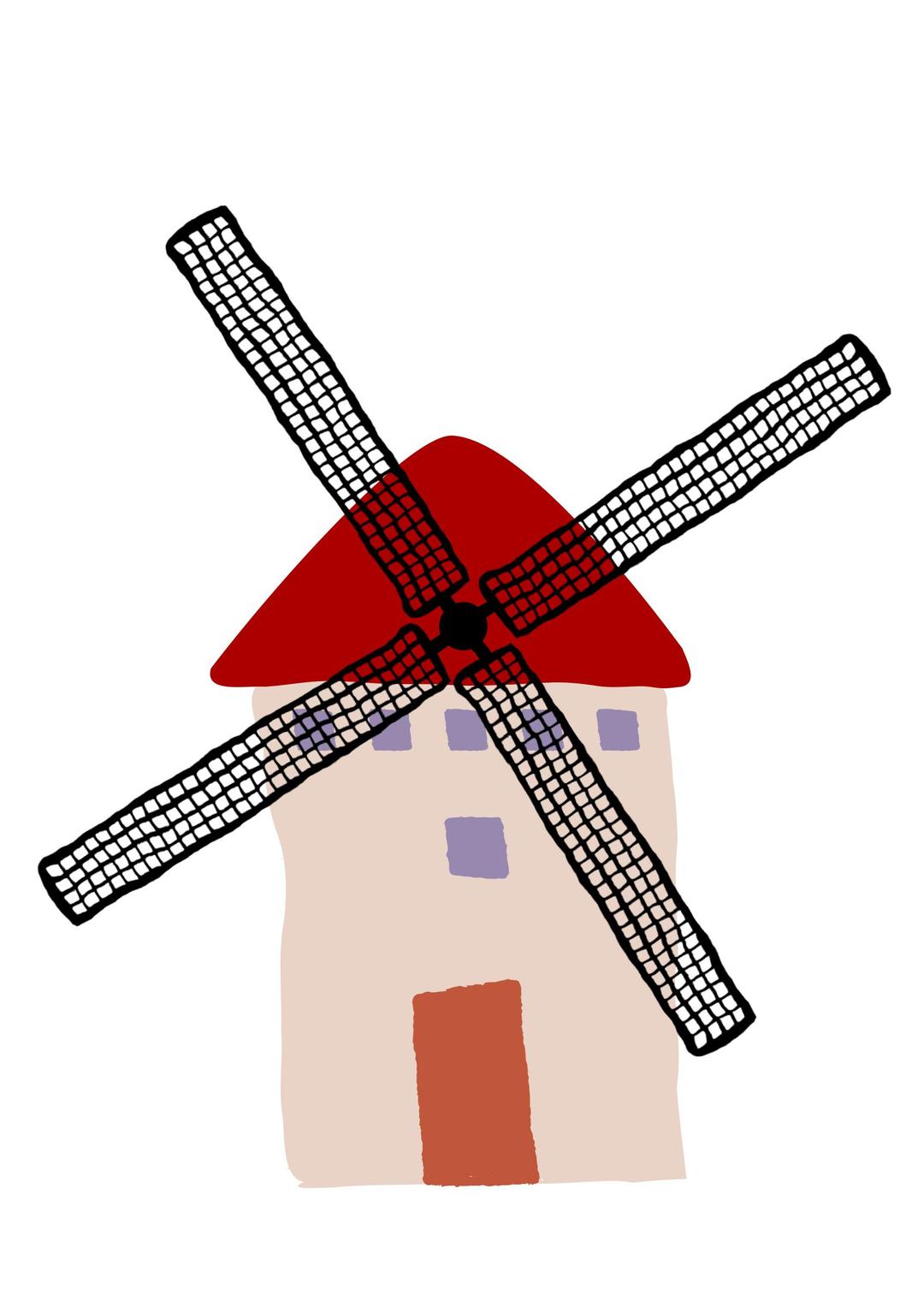 Crooked windmill 3 png transparent
