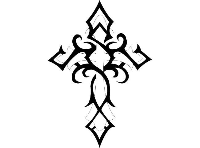 Cross Gothic Tattoo png transparent