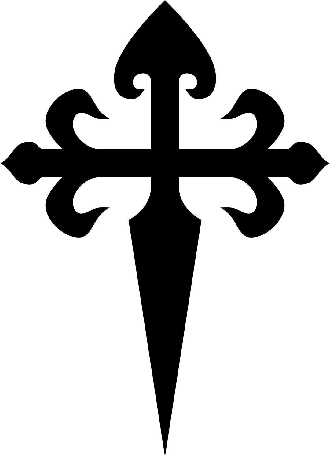 Cross of St James png transparent