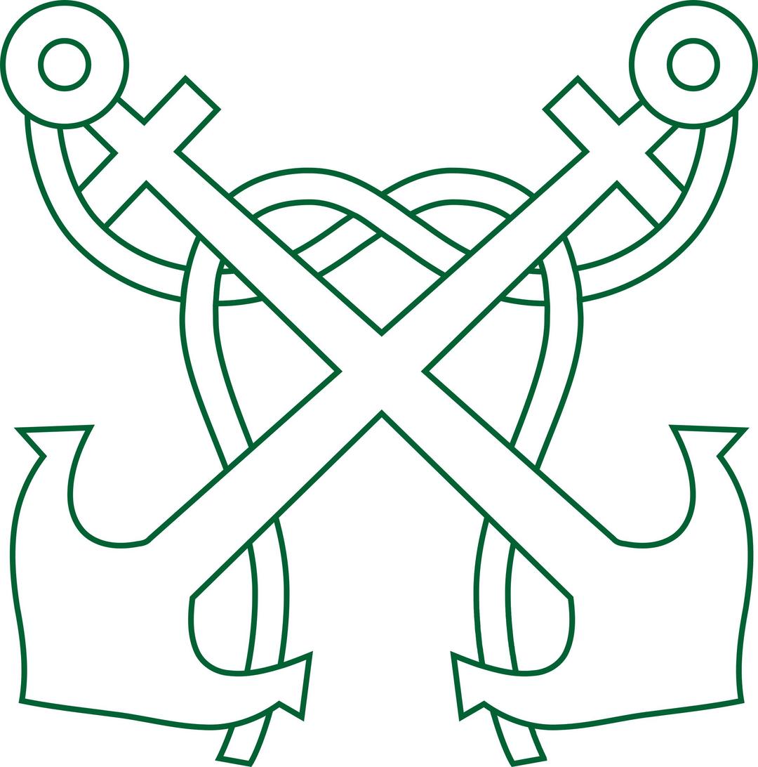 Crossed anchors png transparent