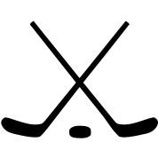 Crossed Ice Hockey Sticks and Puck Clipart png transparent