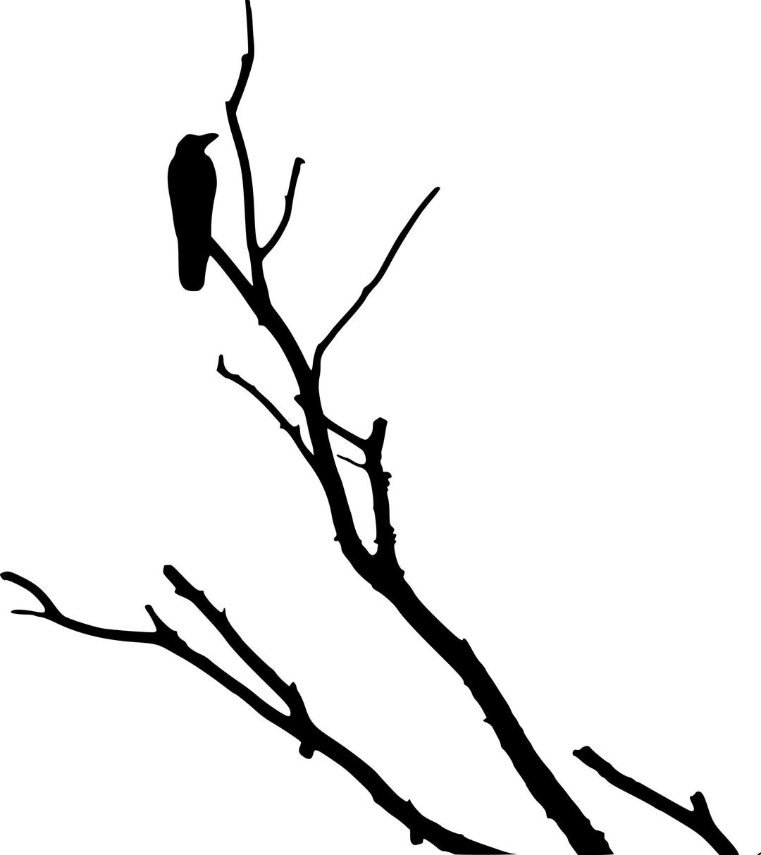 crow on dead tree png transparent