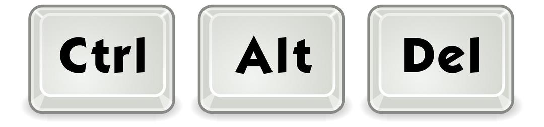Ctrl+Alt+Delete png transparent