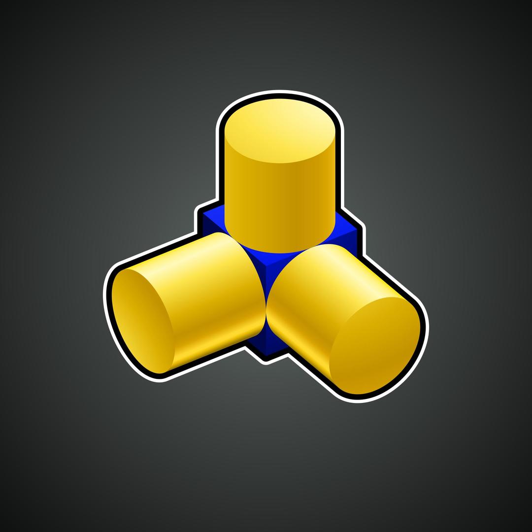 cube and cylinders png transparent