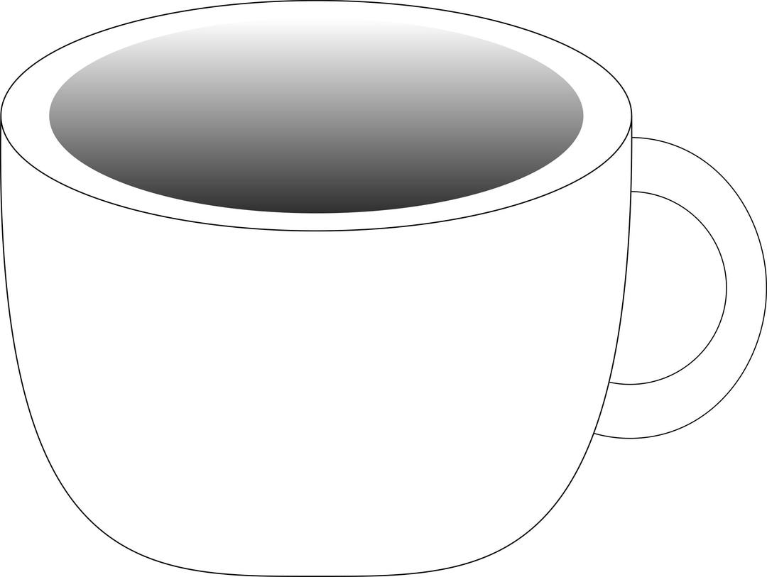Cup containing a dark beverage png transparent