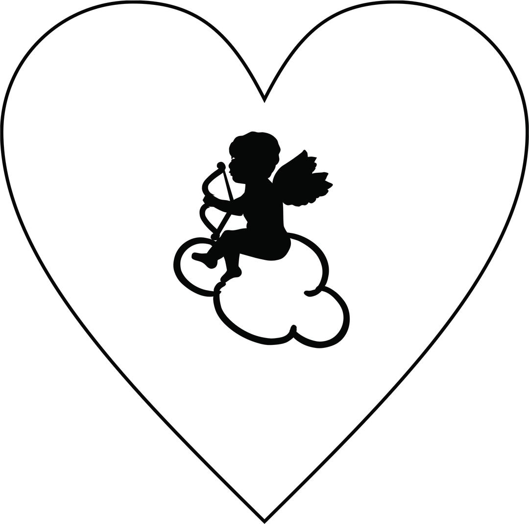 Cupid Heart Cloud png transparent