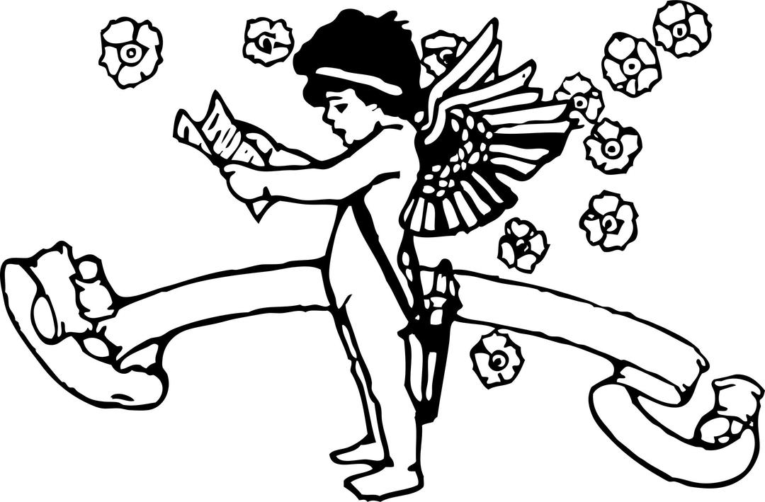 cupid with list png transparent