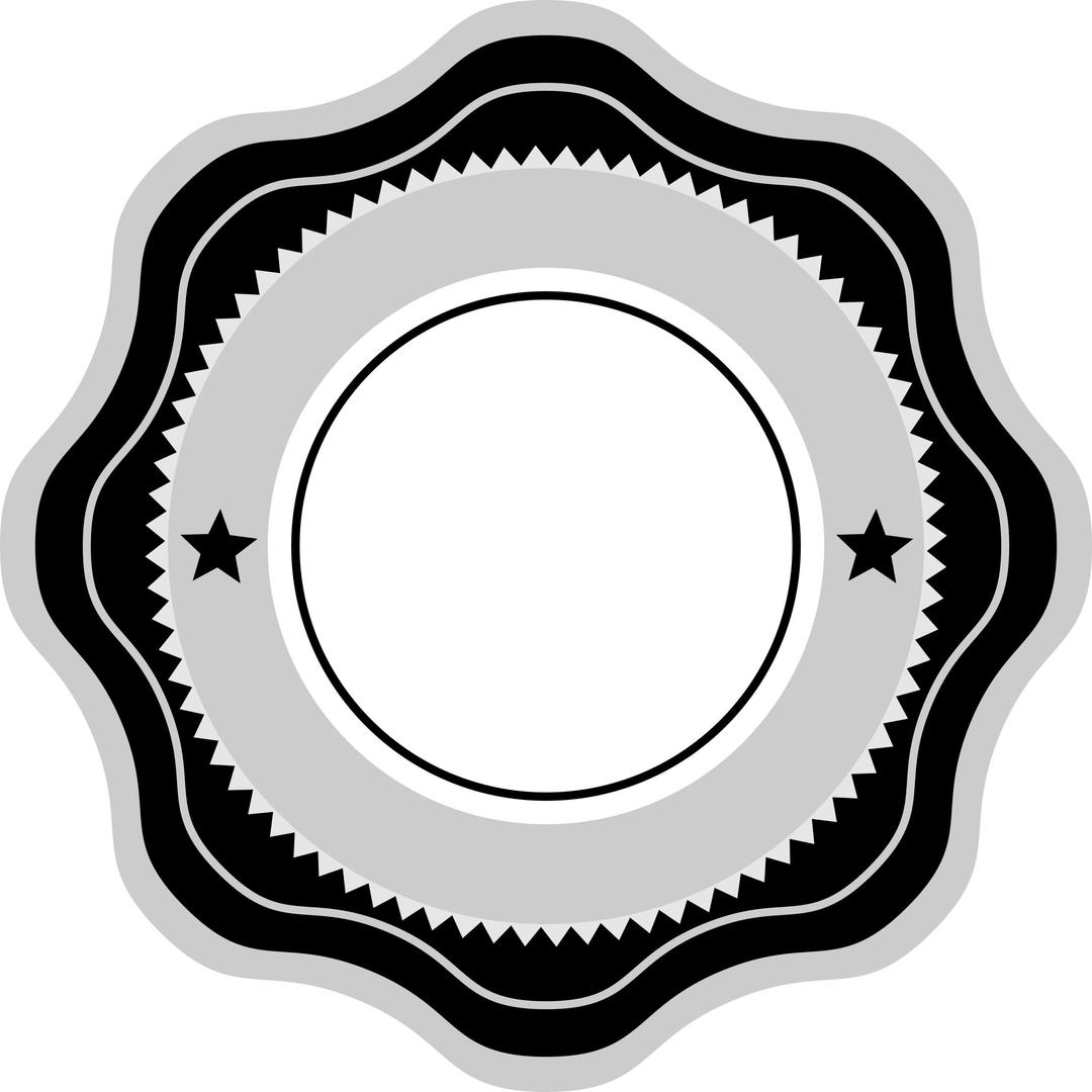 Curly Badge png transparent