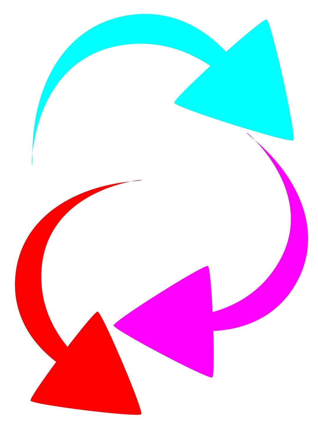 curved color arrows png transparent