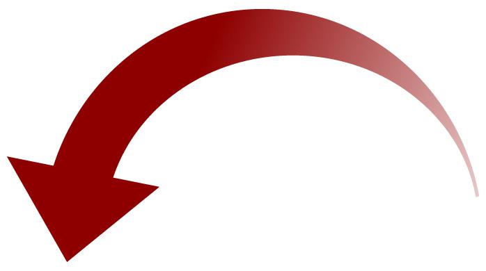 Curved Red Down Arrow png transparent