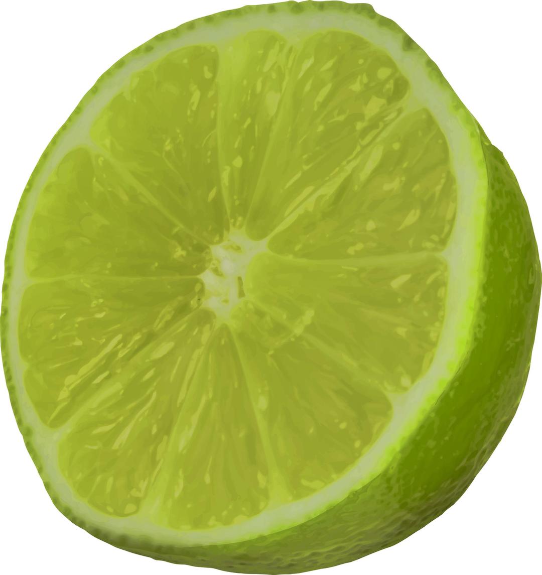 Cut lime png transparent