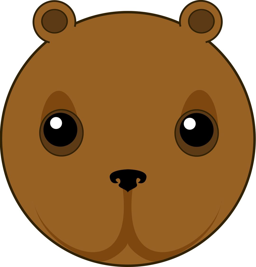 cute bear head png transparent
