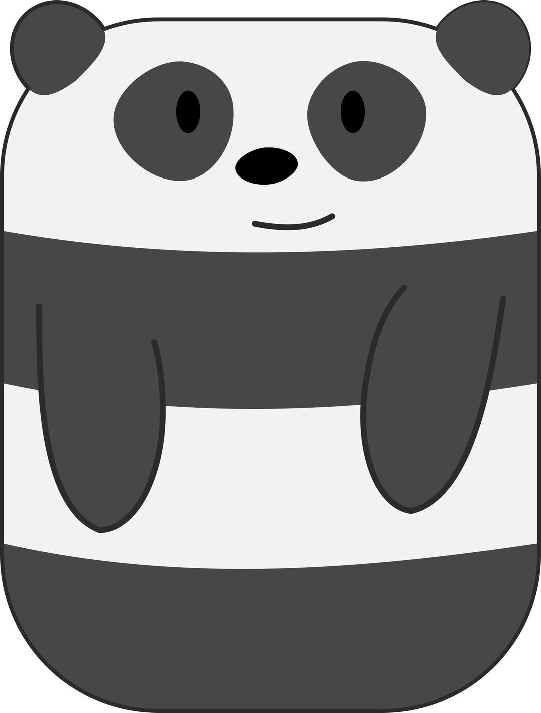 Cute Cartoon Panda with Hands png transparent