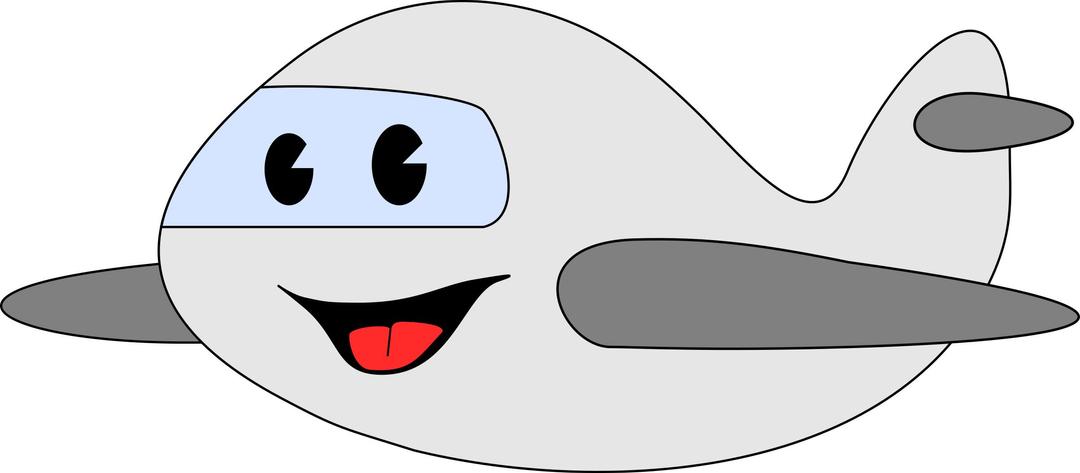 Cute Happy Airplane png transparent