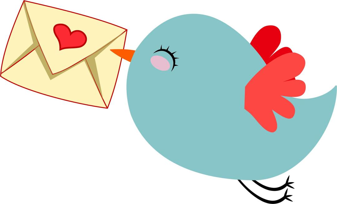 Cute Mail Carrier Bird png transparent