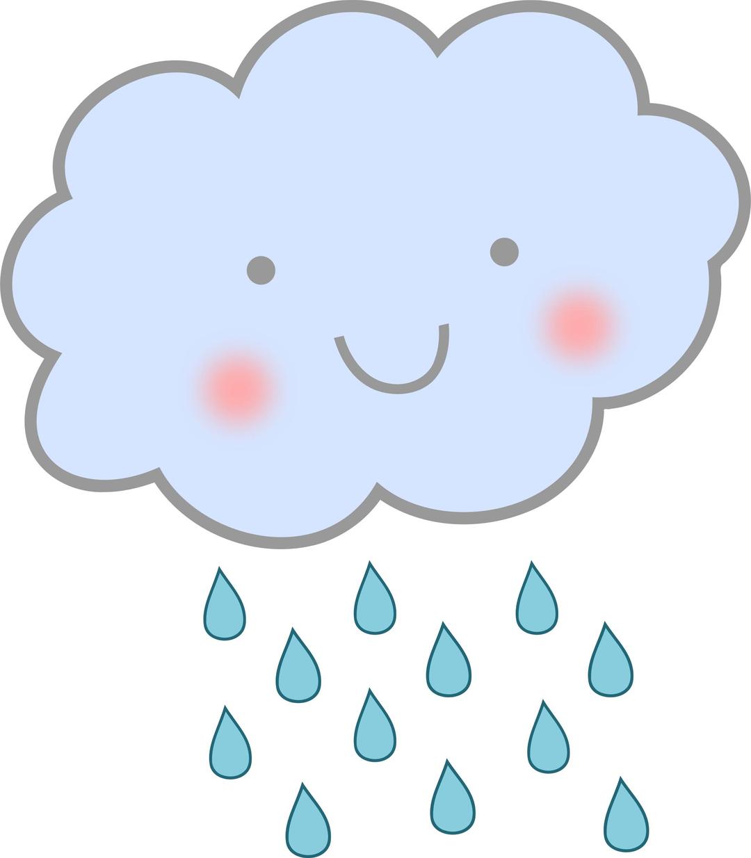 Cute Rain Cloud png transparent
