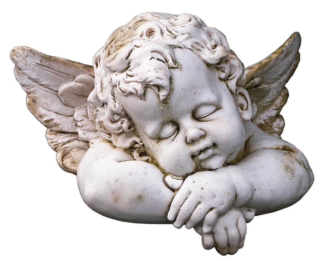 Cute Sleeping Angel Statue png transparent
