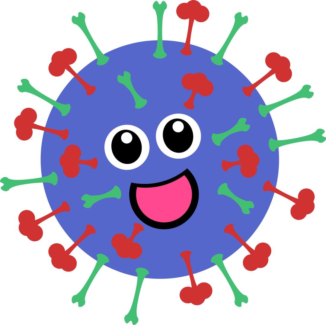 Cute Virus png transparent