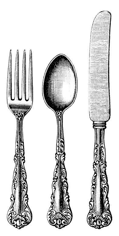 Cutlery Trio Vintage png transparent