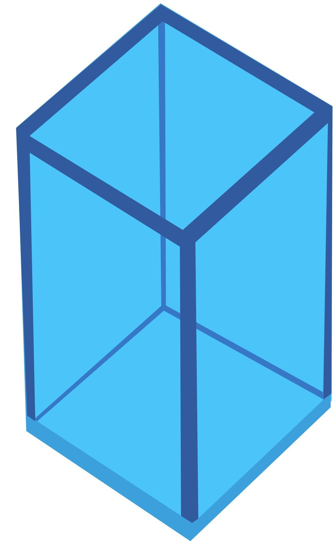 Cyan Transparent Cube png transparent