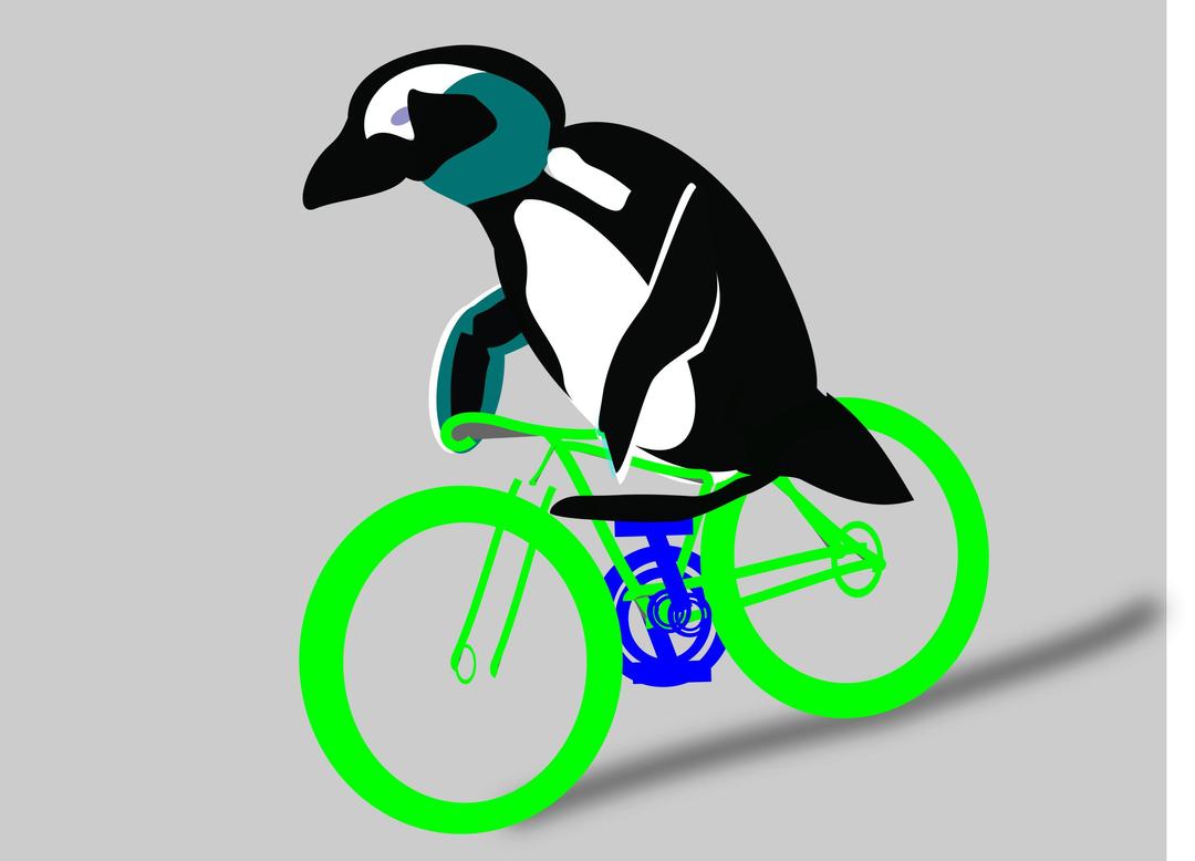 cycling penguin png transparent