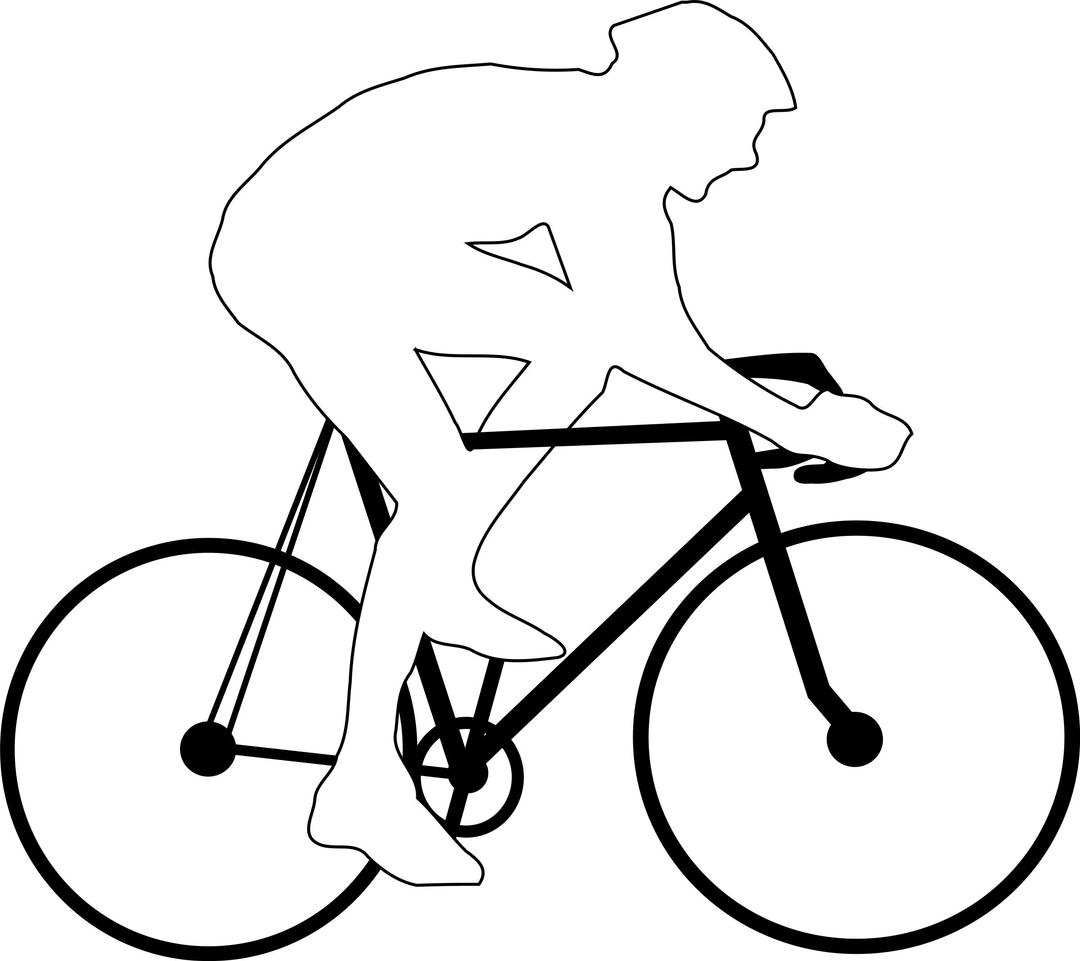 Cyclist silhouette png transparent