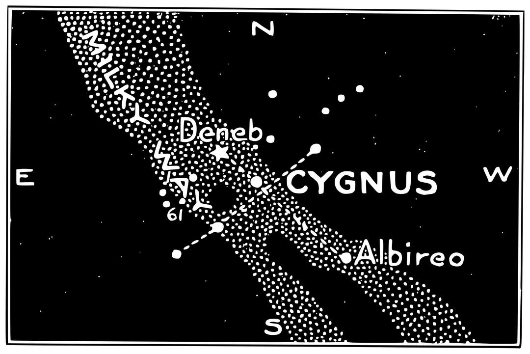 Cygnus constellation png transparent