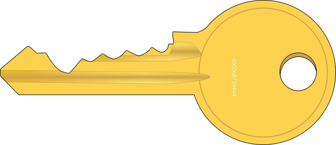 Cylinder lock key png transparent