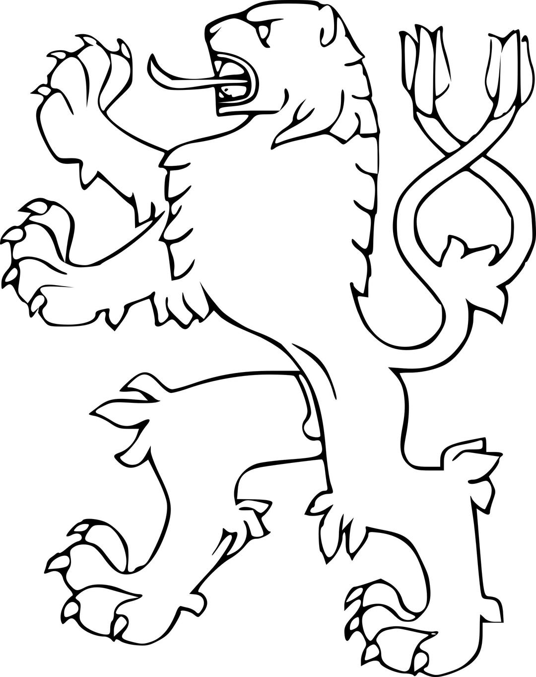 czech lion with two tails png transparent