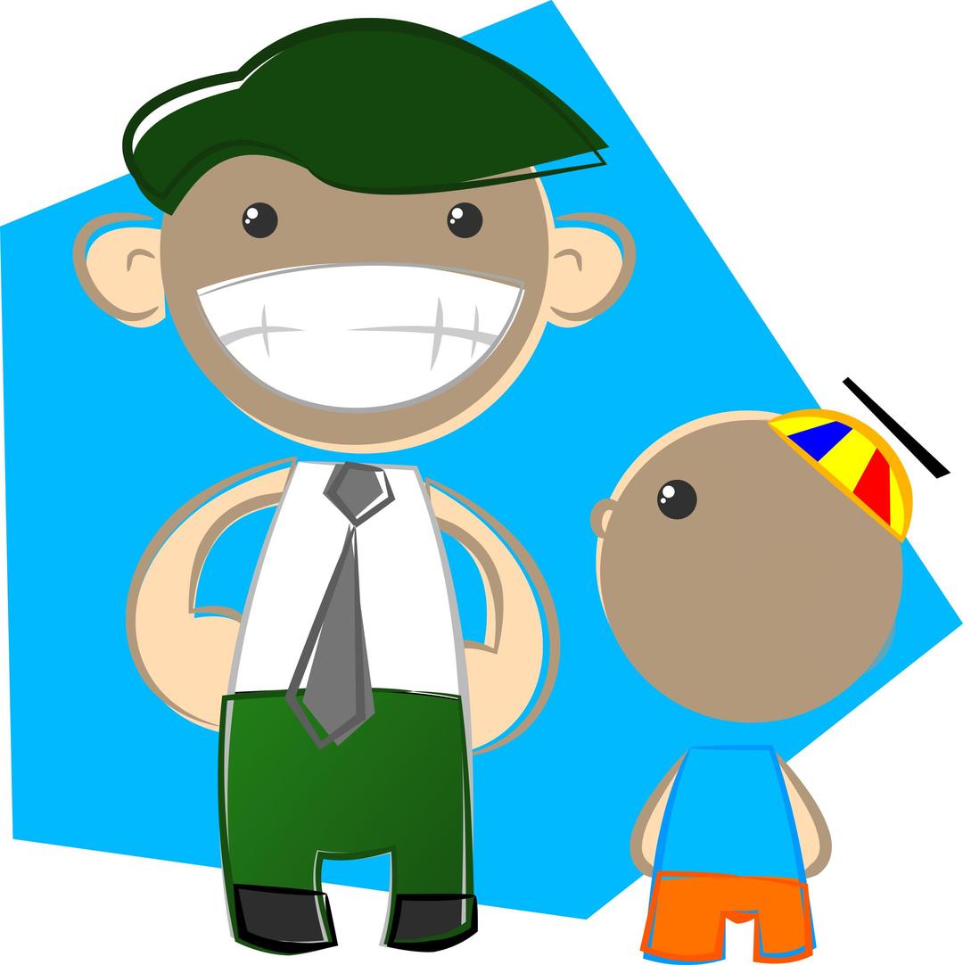 Dad and son png transparent
