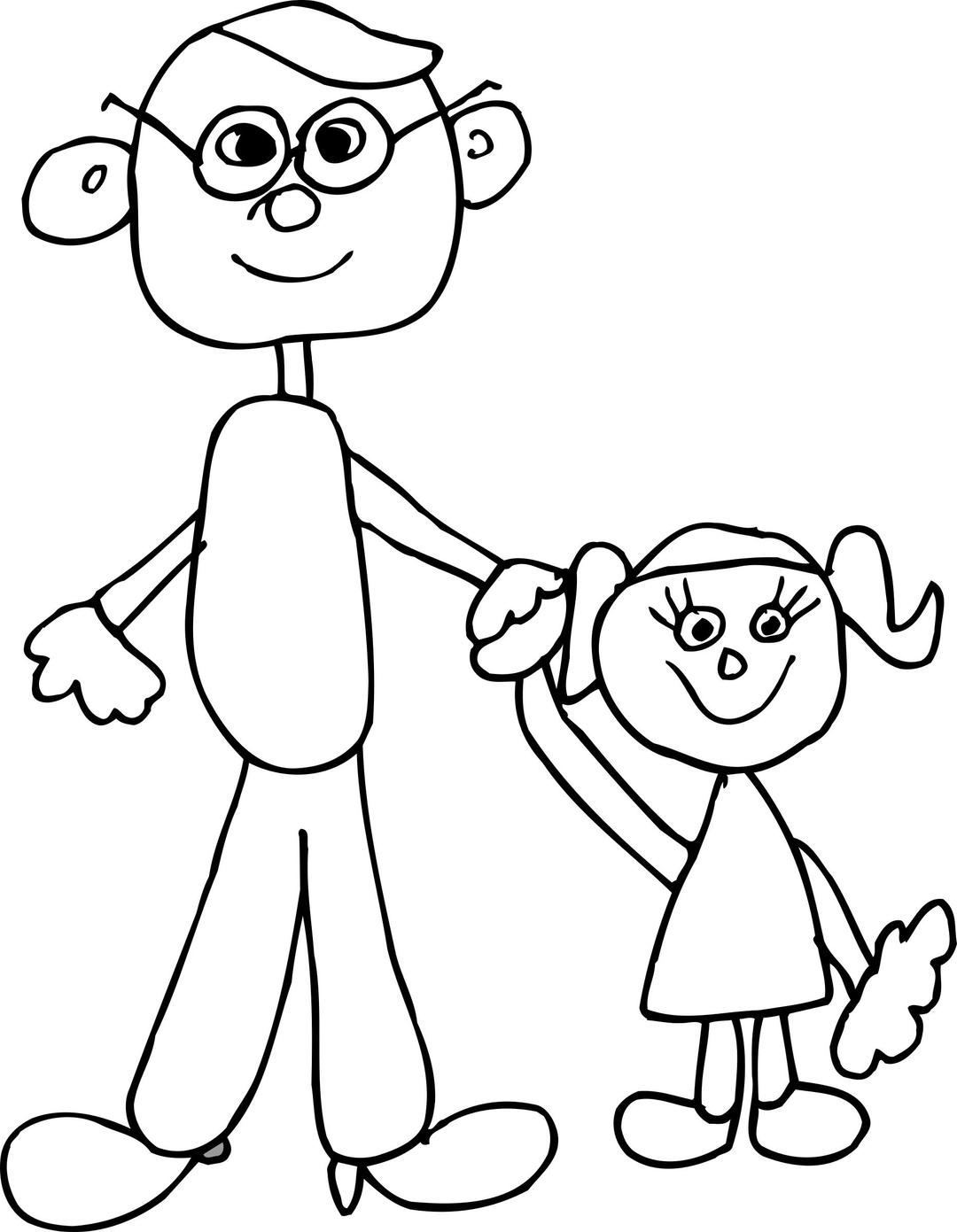 Dad holding daughters hand png transparent