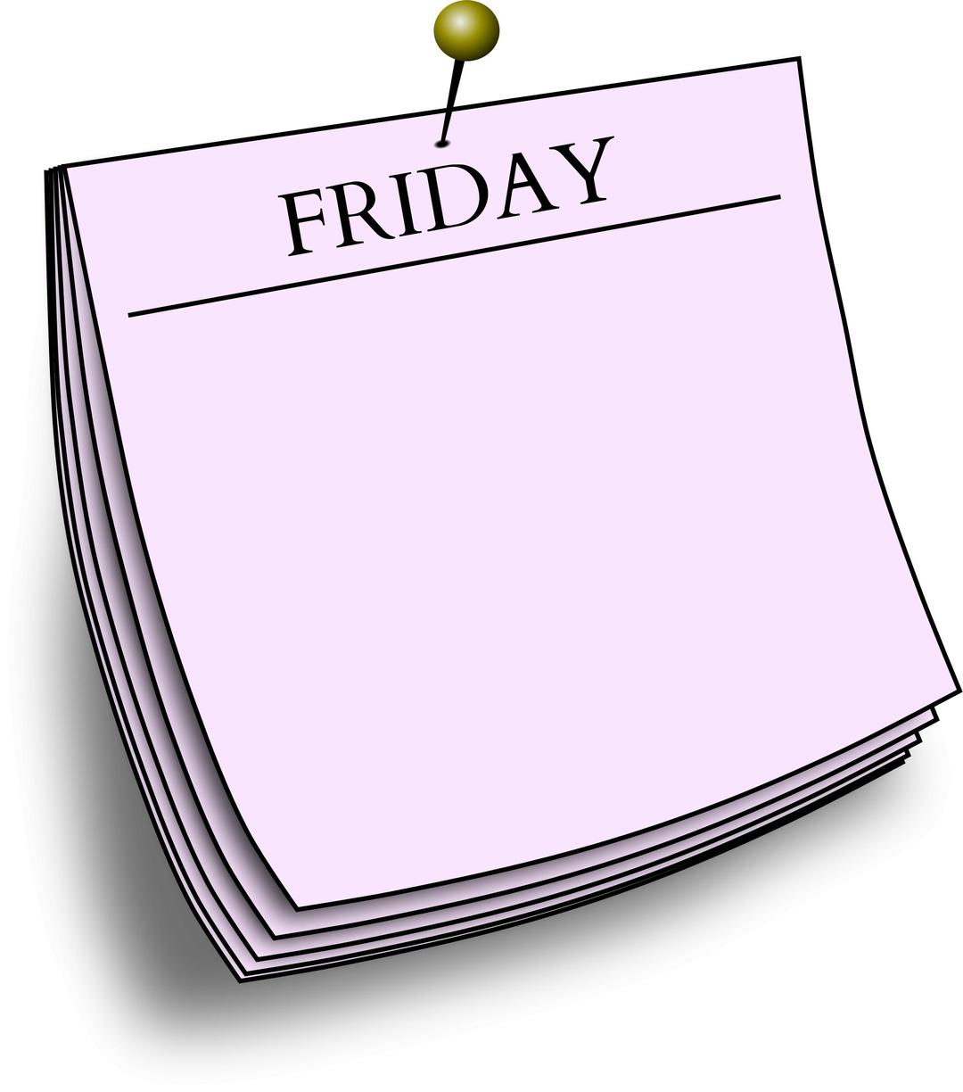 Daily note - Friday png transparent