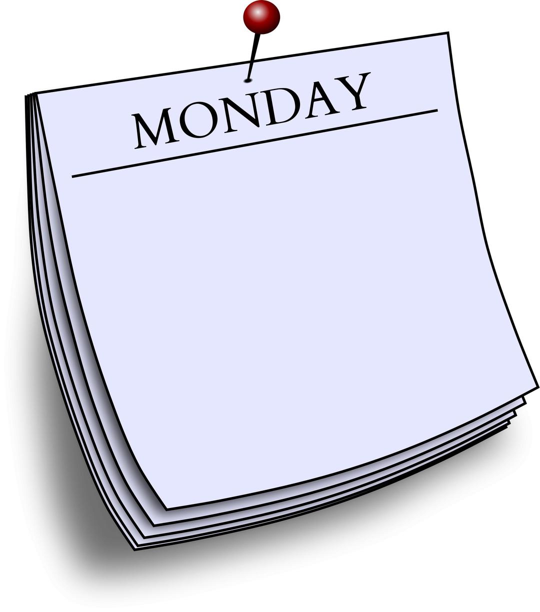 Daily note - Monday png transparent