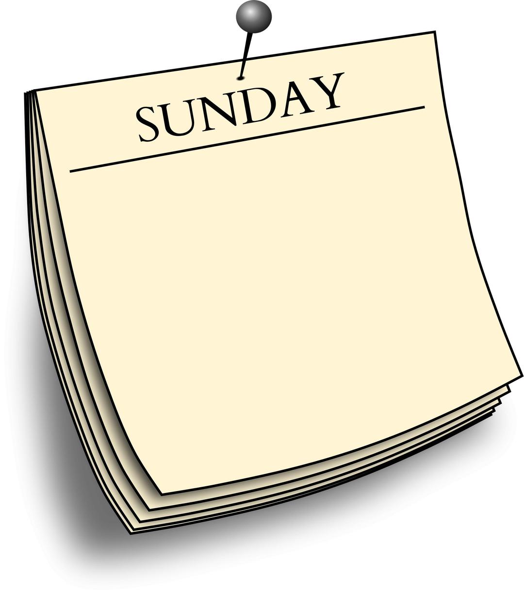 Daily note - Sunday png transparent