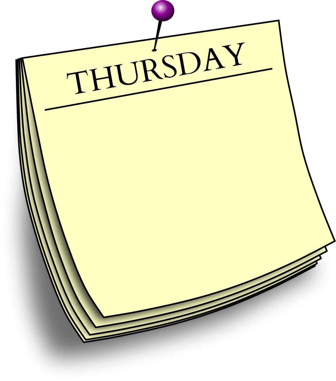 Daily note - Thursday png transparent