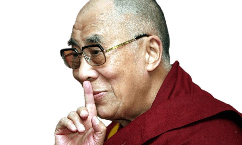 Dalai Lama Finger In Front Of Mouth png transparent
