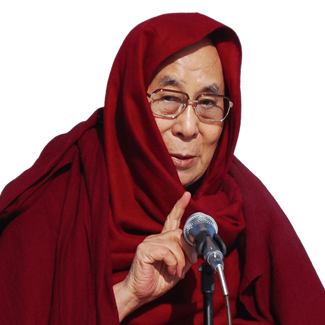 Dalai Lama With Head Covered png transparent