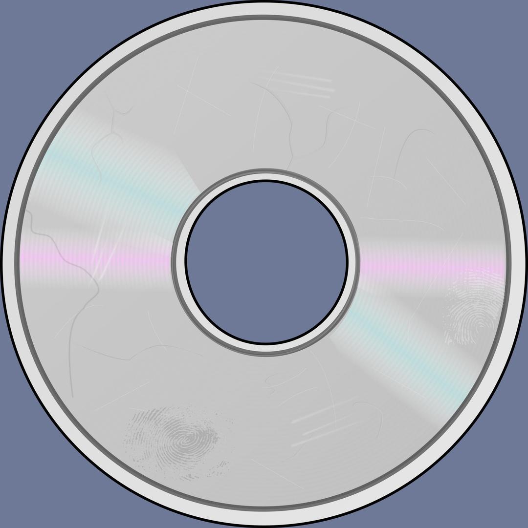Damaged Compact Disc png transparent