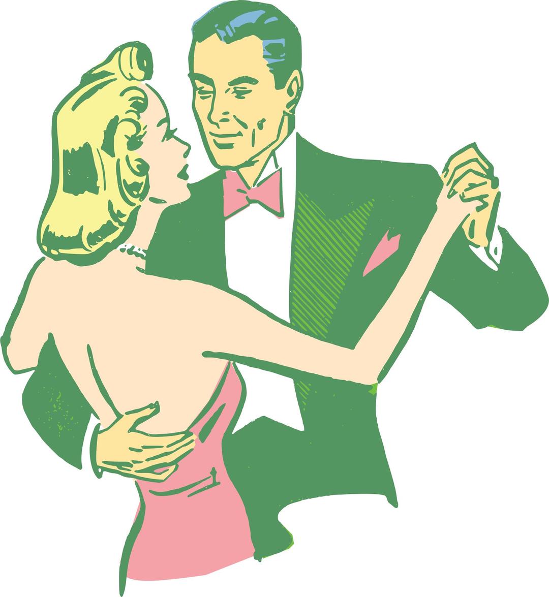 Dancing Couple Colorized png transparent