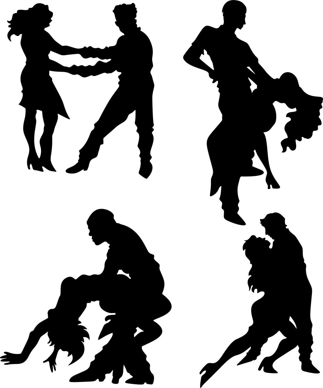 Dancing Couples Silhouette By RebeccaRead png transparent