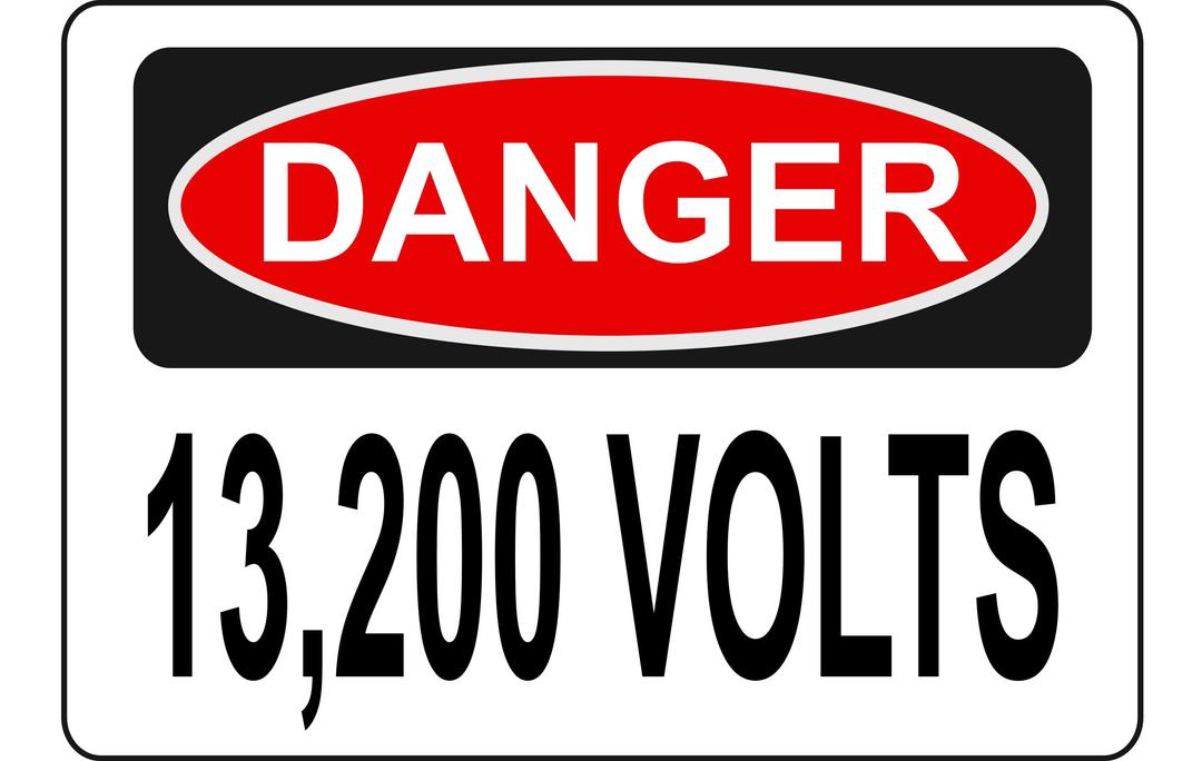 Danger - 13,200 Volts (Alt 1) png transparent