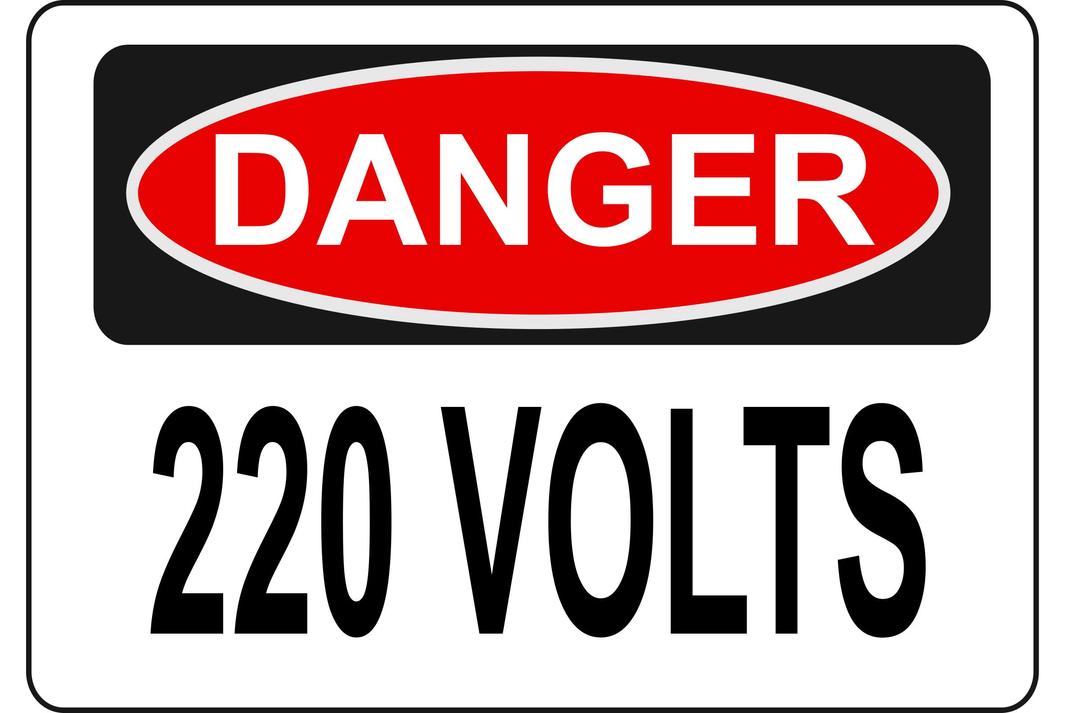Danger - 220 Volts png transparent