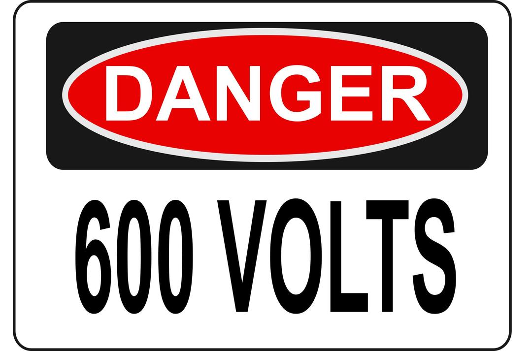 Danger - 600 Volts png transparent