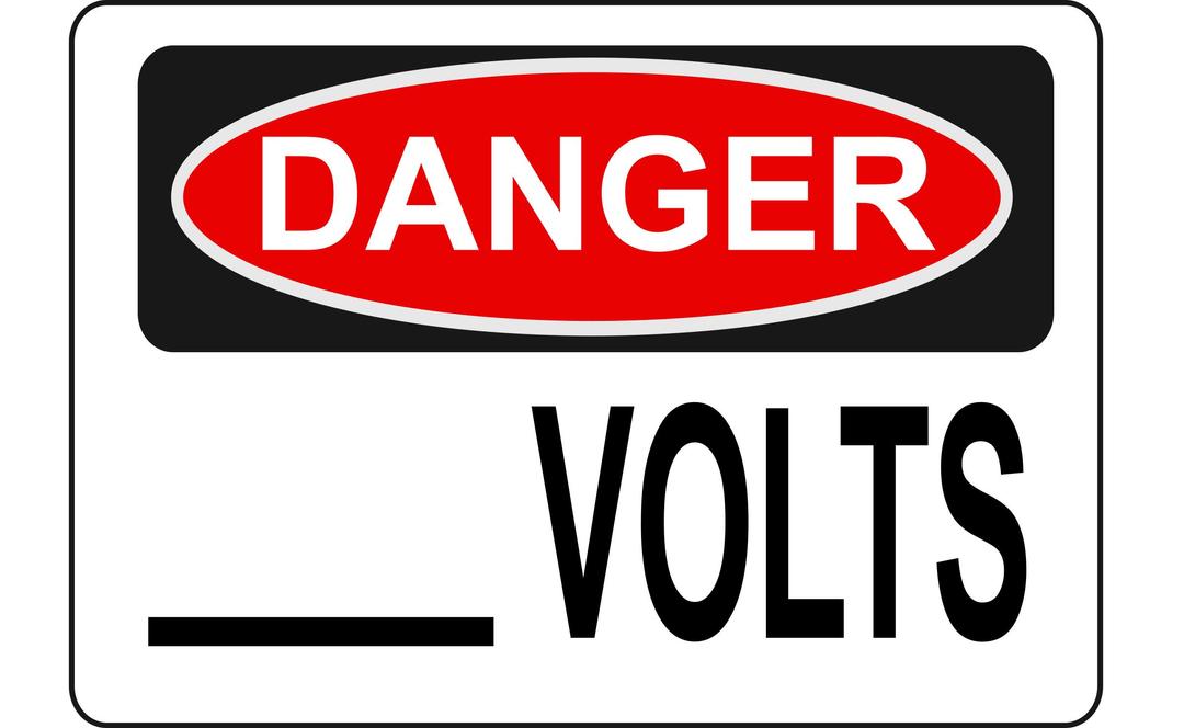 Danger - (Blank) Volts (Alt 1) png transparent