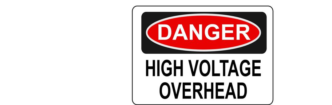 Danger - High Voltage Overhead png transparent