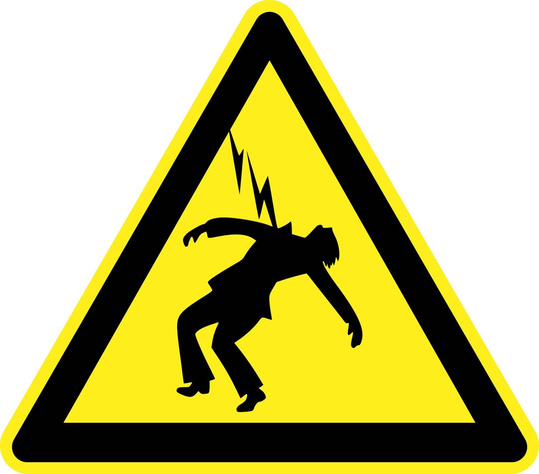 Danger High Voltage Warning Sign png transparent